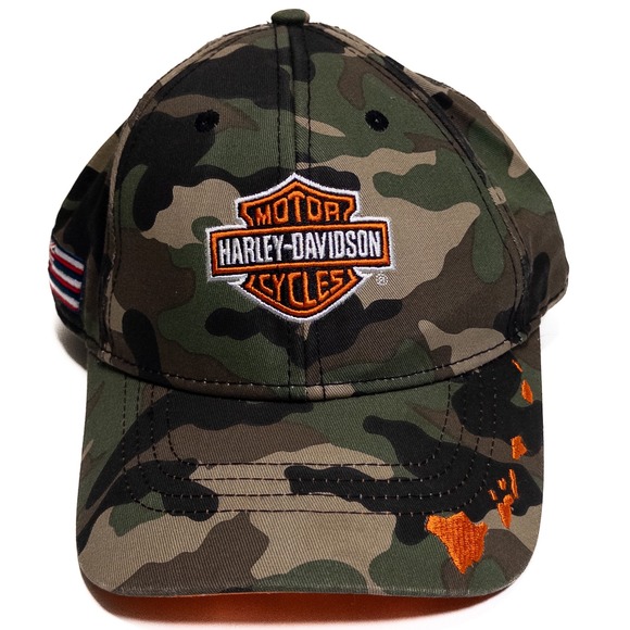 Harley-Davidson Other - Harley Davidson Honolulu Camo Cap Adjustable Strap Aloha Hawaii Men